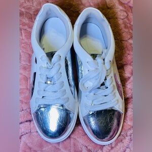 Silver‎ Fashion Sneakers, 6